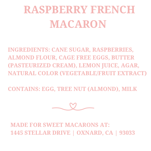 Raspberry French Macaron - 7ct