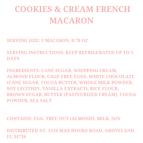 Cookies & Cream French Macaron