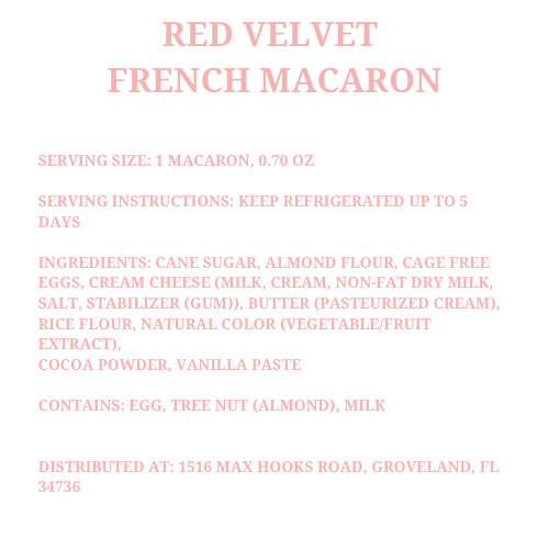 Red Velvet French Macaron