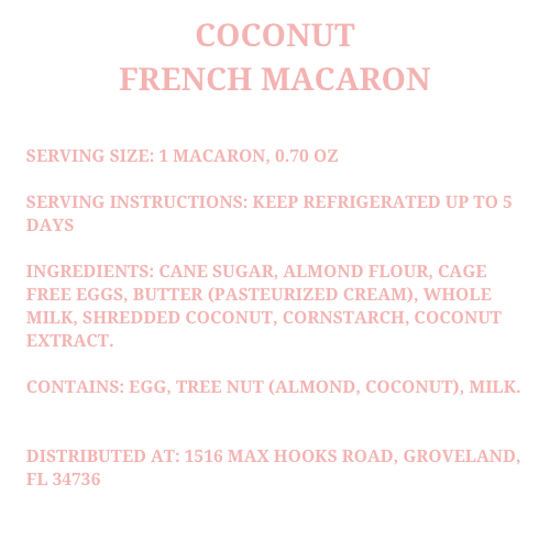 Coconut French Macaron - Limited Time Only