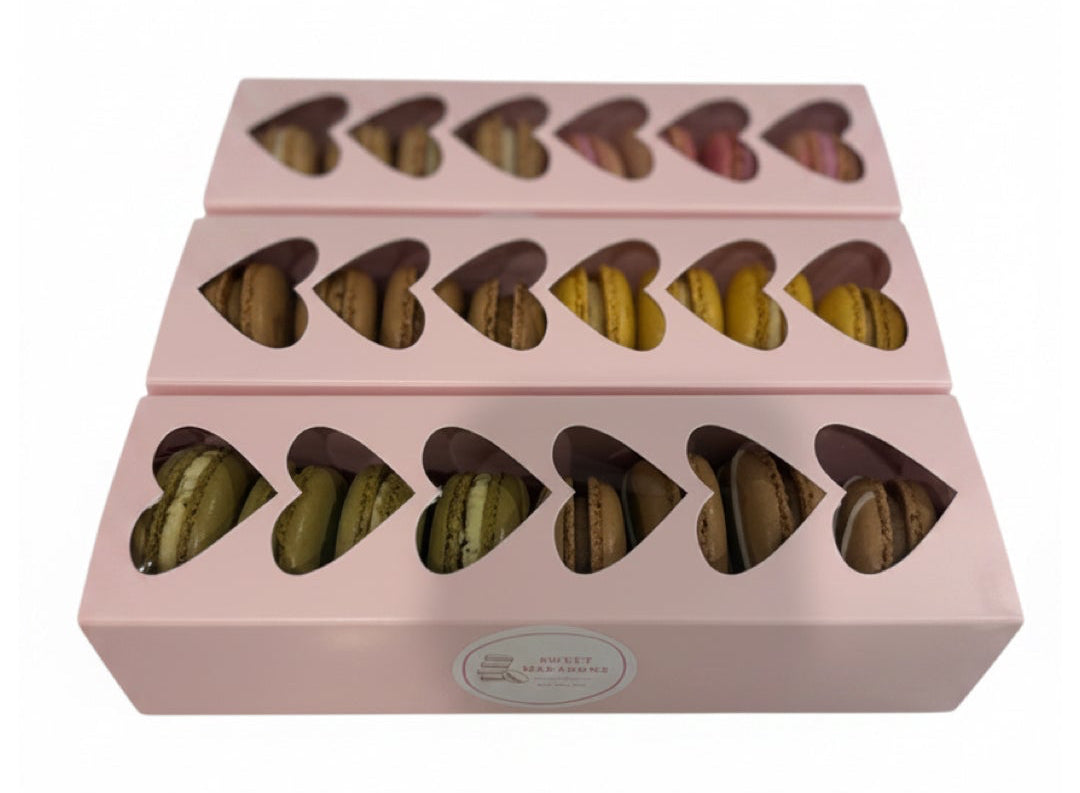 8 Ct Macaron Heart Box