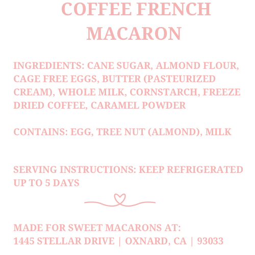 Coffee French Macaron - 7ct