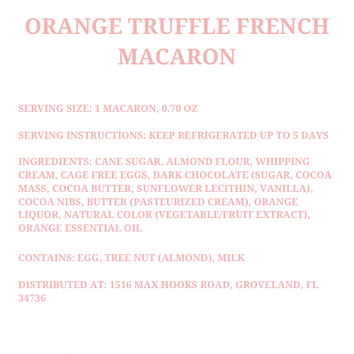 Orange Truffle French Macaron