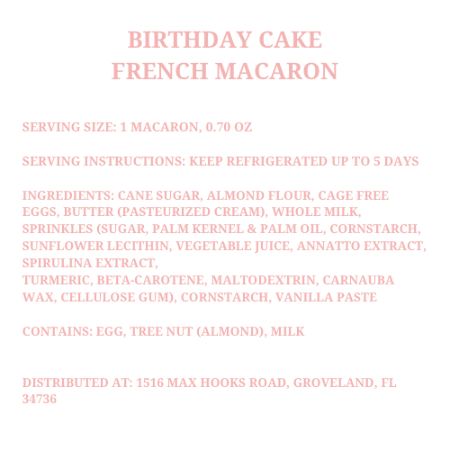 Birthday Cake French Macaron