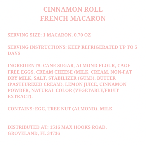 Cinnamon Roll French Macaron