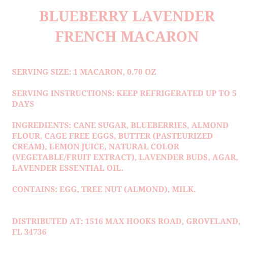 Blueberry Lavender French Macaron - Limited Time Only